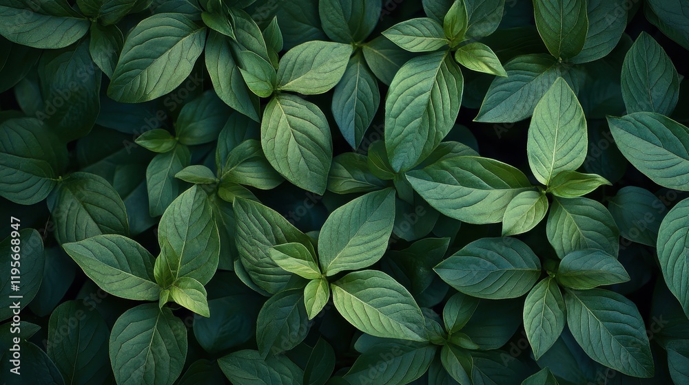Lush green leaf foliage in natural light Lush green leaf foliage in natural light