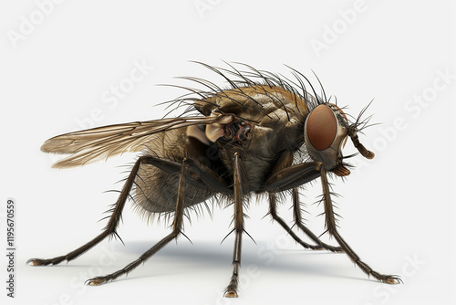 FIsolated fly on white background photo