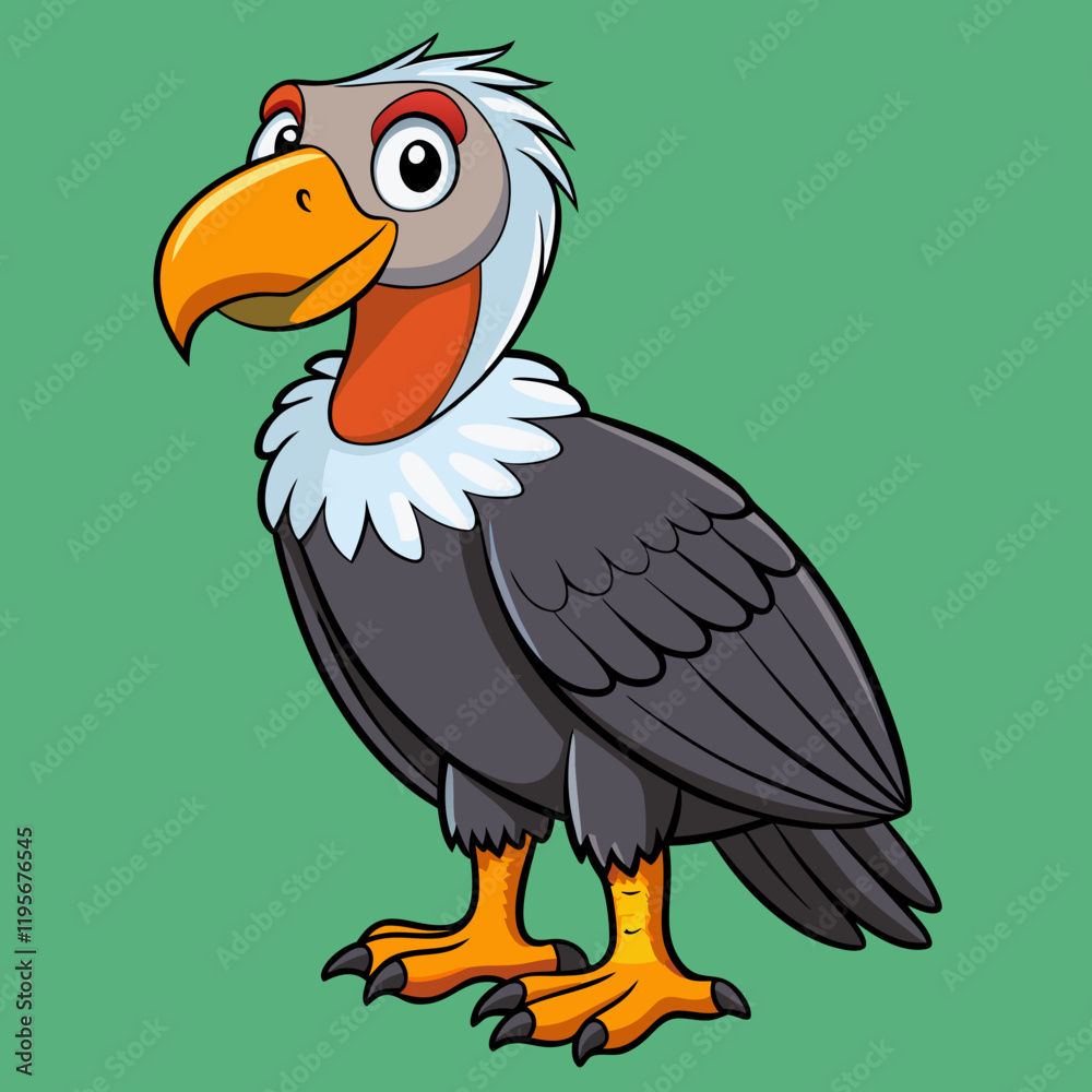 vector illustration of cartoon vulture vector illustration of cartoon vulture