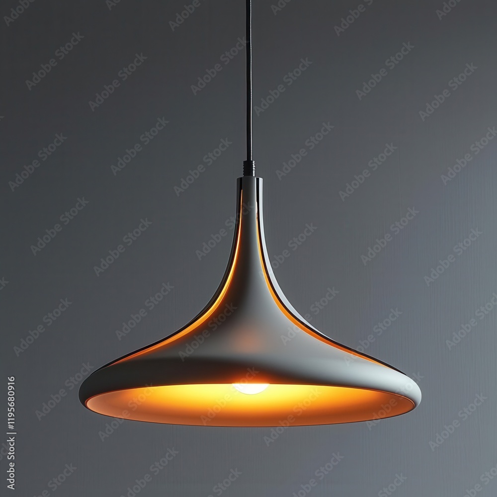 Fototapeta premium Minimalist Pendant Light with Hidden LED Lighting