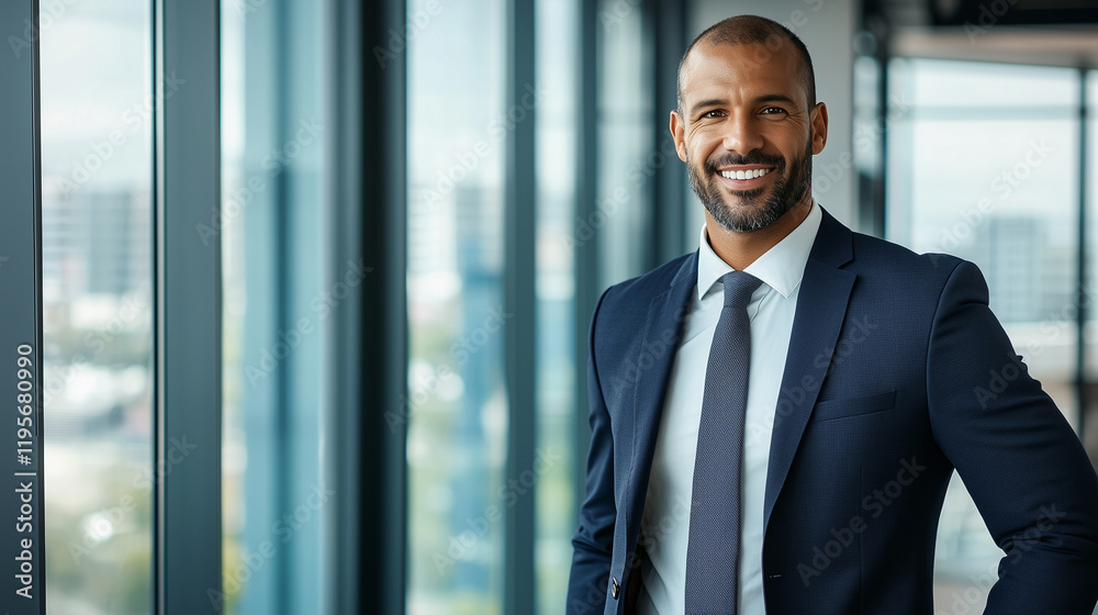 Professional Headshot of Confident Businessman in Modern Office Professional Headshot of Confident Businessman in Modern Office