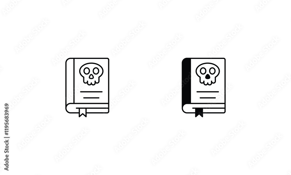 Spellbook icon set line and glyph vector illustration Spellbook icon set line and glyph vector illustration
