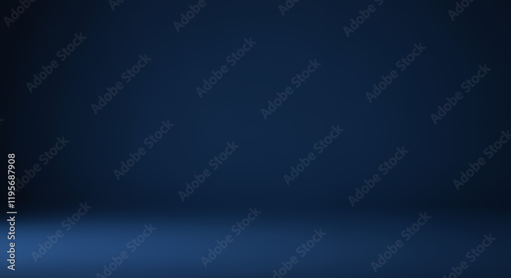 Deep Blue Gradient Background, Studio Photography Backdrop, Dark Blue Texture