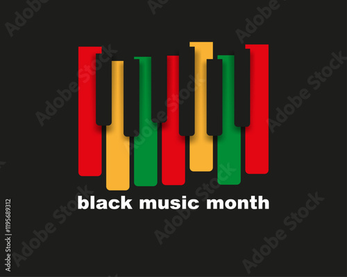 Black Music Appreciation Month vector card. African-American Music concept.