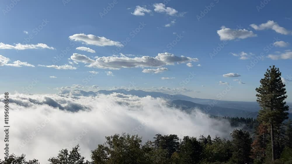 clouds over the mountains
