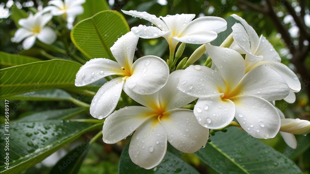 Obraz premium White rose white plumeria