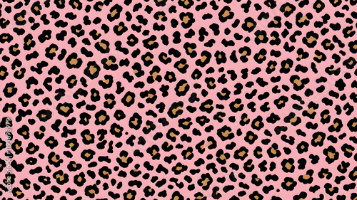 Leopard pink background pattern, animal skin design