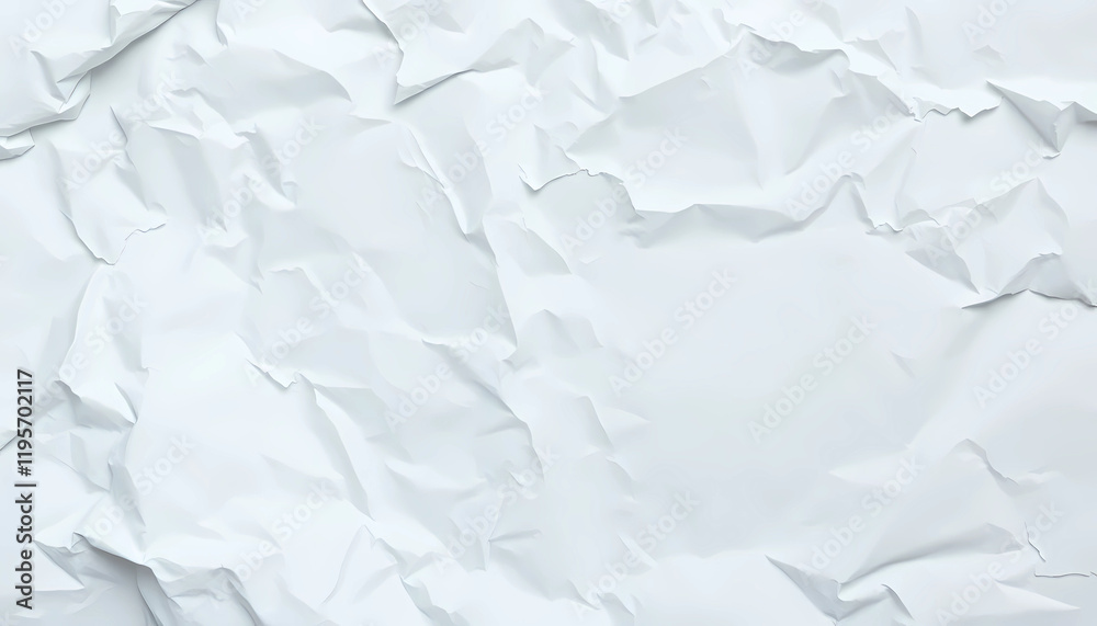 Obraz premium Crumpled white paper texture for creative design backgrounds
