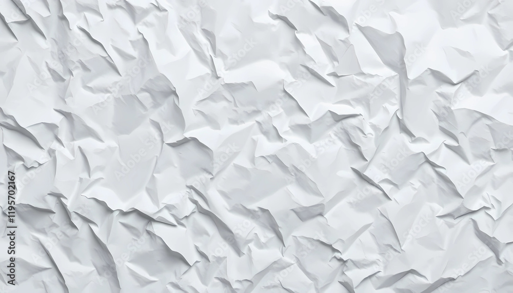 Obraz premium Crumpled white paper texture for creative design backgrounds