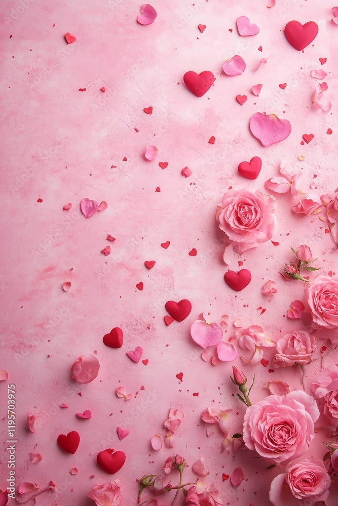 Fototapeta premium pink, love-themed composition.