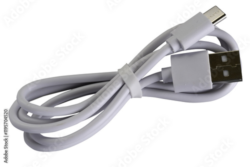 USB c cable tied up 