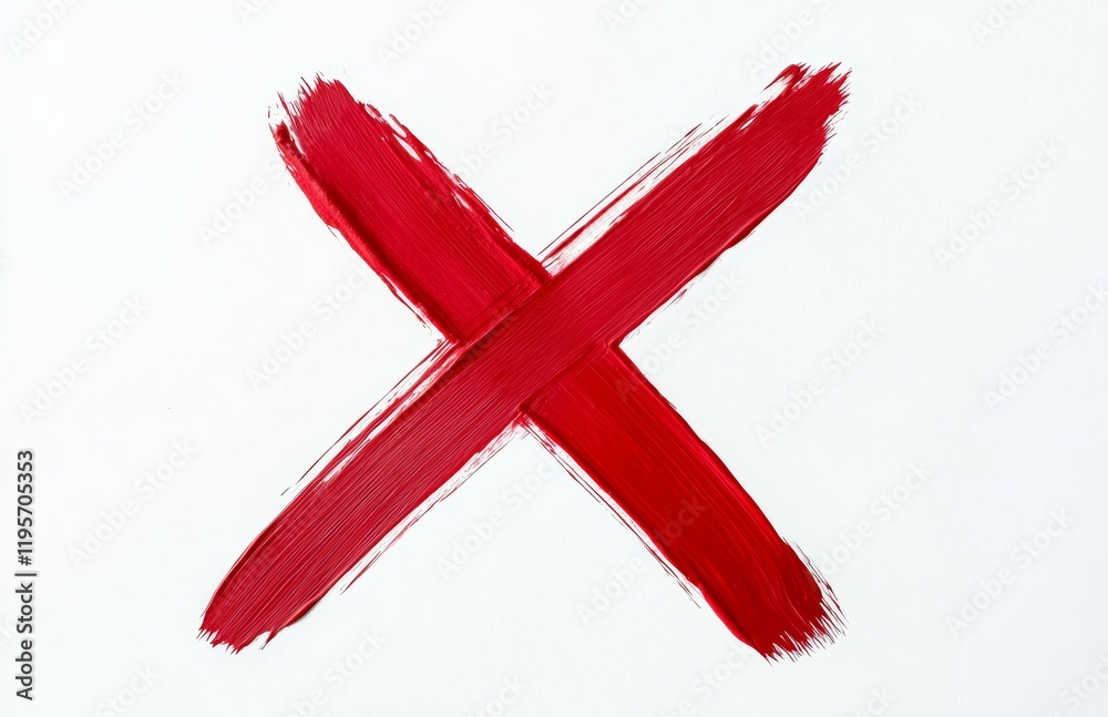 The red X is a symbol of disapproval or rejection The red X is a symbol of disapproval or rejection