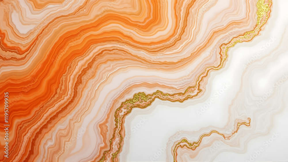 Wavy stone texture in orange and white with geometric patterns for seamless design and decoration, High Quality Wallpaper Design, Generative Ai Wavy stone texture in orange and white with geometric patterns for seamless design and decoration, High Quality Wallpaper Design, Generative Ai