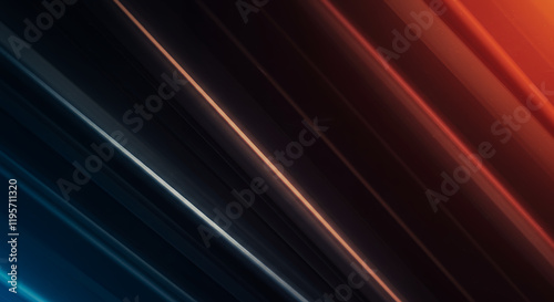 Abstract Diagonal Lines, Dark Background, Red and Blue Gradient, Motion Blur Effect