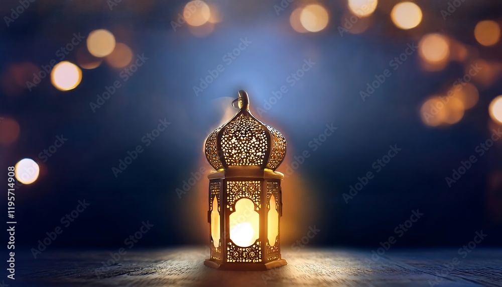 Elegant Ramadan Kareem Background with Lanterns, Crescent Moon, and Floral Patterns in Gold and Blue Elegant Ramadan Kareem Background with Lanterns, Crescent Moon, and Floral Patterns in Gold and Blue