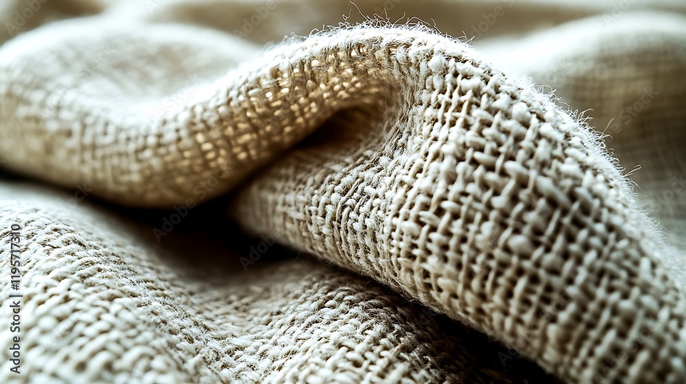 Fototapeta premium Soft Linen Texture Background in Neutral Tones