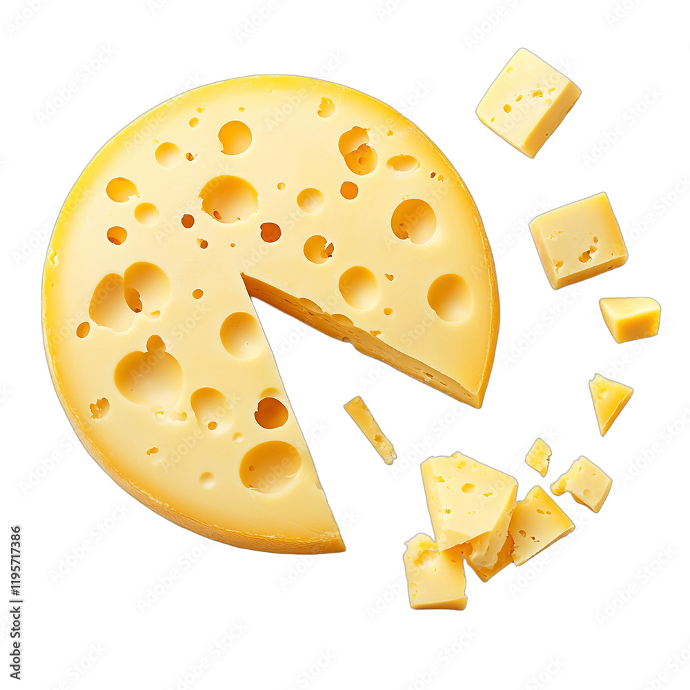a large piece of cheese on a transparent background PNG image, PNG file, Generative art. a large piece of cheese on a transparent background PNG image, PNG file, Generative art.