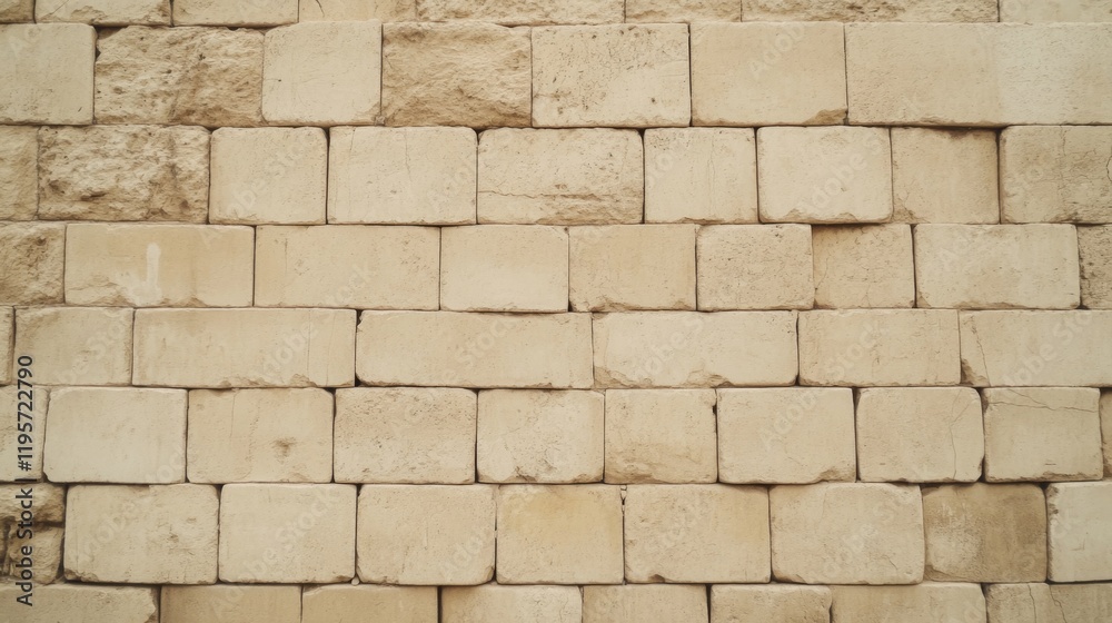 Fototapeta premium Beige stone wall texture background.