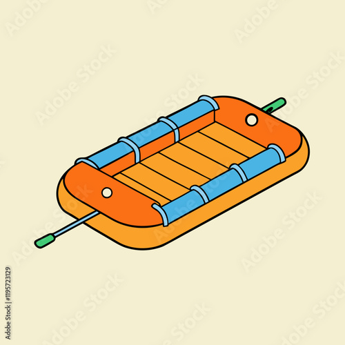 illustration of a raft
