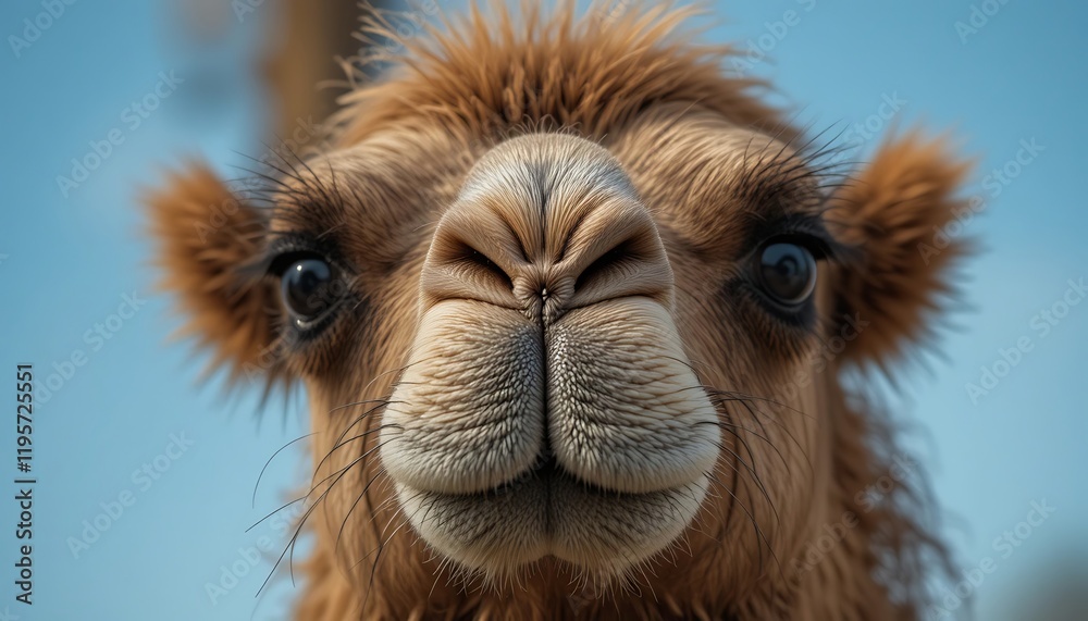Obraz premium A Close-Up Portrait of A Camel. Generative AI.