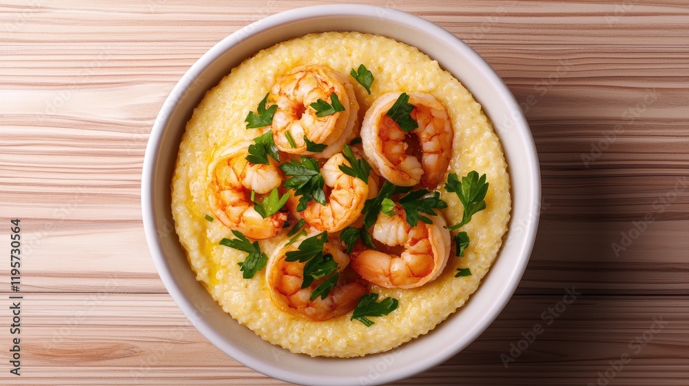 Delicious shrimp and grits recipe southern kitchen food photography cozy atmosphere close-up culinary delight Delicious shrimp and grits recipe southern kitchen food photography cozy atmosphere close-up culinary delight