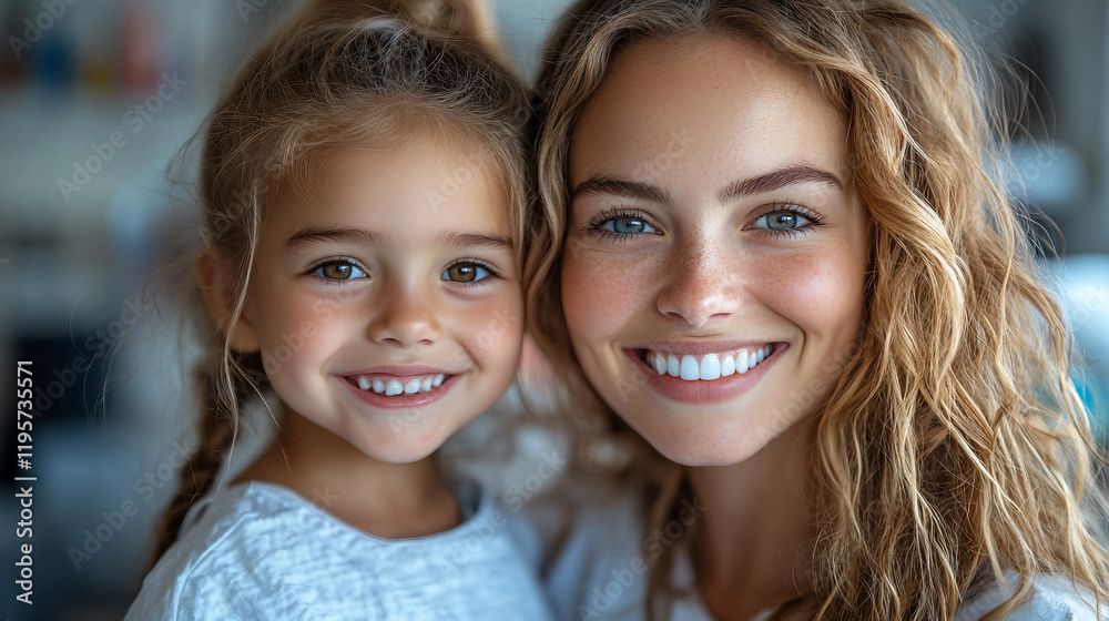 portrait of mother and daughter portrait of mother and daughter