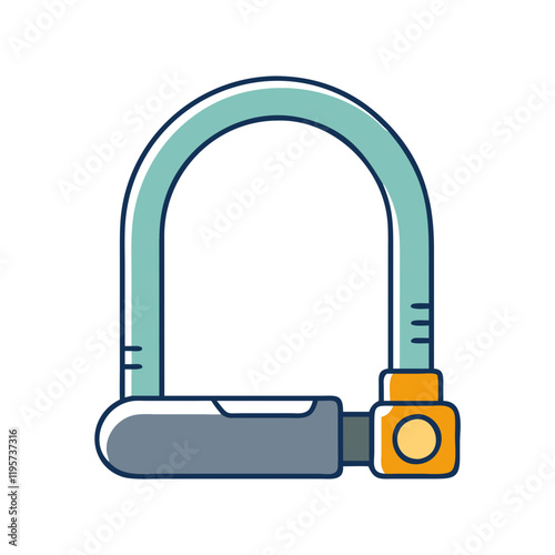 bike lock vector icon, bike lock vector illustration-simple illustration of bike lock, perfect for bike lock logos and icons and themed design 