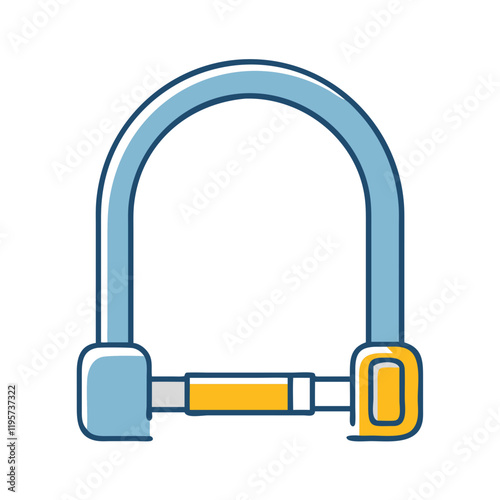 bike lock vector icon, bike lock vector illustration-simple illustration of bike lock, perfect for bike lock logos and icons and themed design 