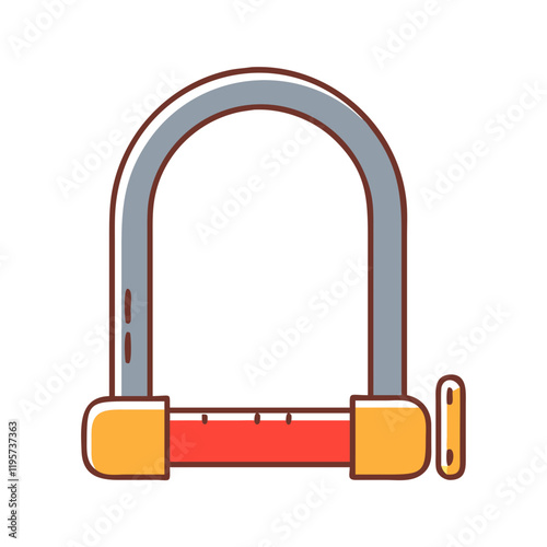 bike lock vector icon, bike lock vector illustration-simple illustration of bike lock, perfect for bike lock logos and icons and themed design 