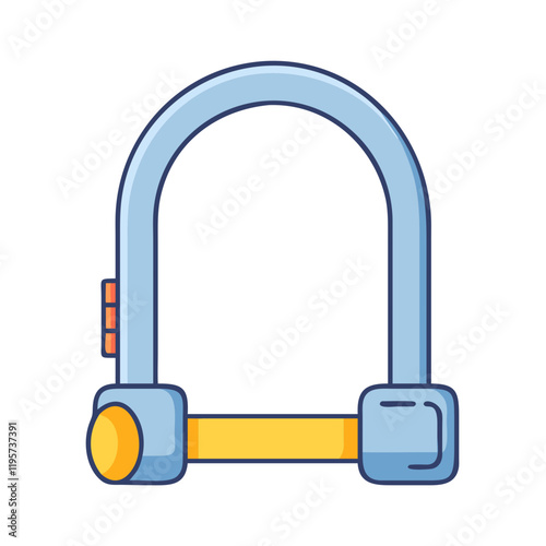 bike lock vector icon, bike lock vector illustration-simple illustration of bike lock, perfect for bike lock logos and icons and themed design 