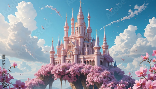 Fantasy Castle in a Dreamy Landscape