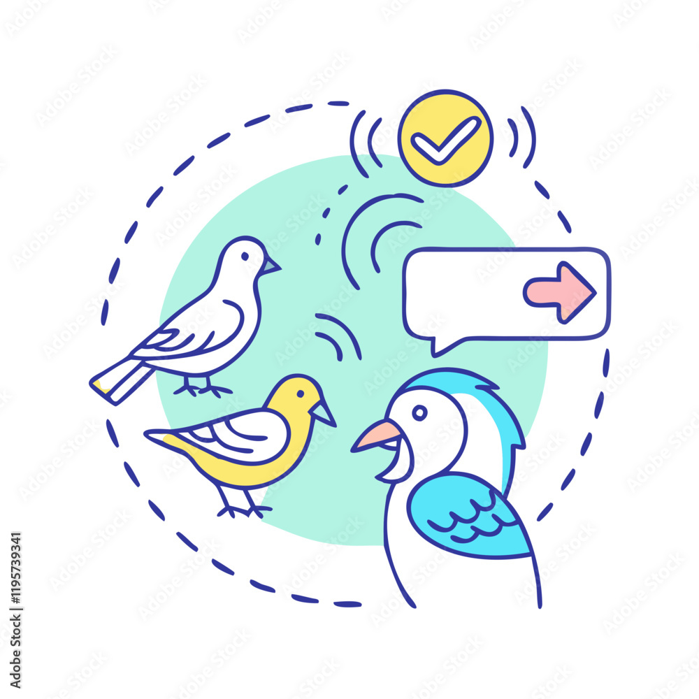Fototapeta premium bird call guide vector icon, bird call guide vector illustration-simple illustration of bird call guide, perfect for bird call guide logos and icons and themed design 