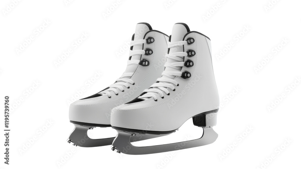 Ice skates, isolated on transparent background Ice skates, isolated on transparent background