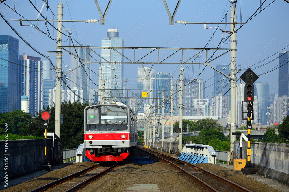 Obraz premium commuter train on the track