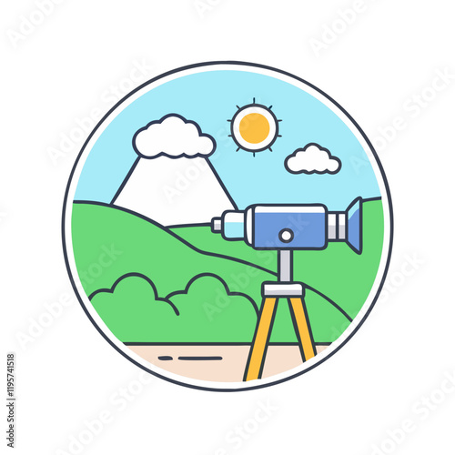 scenic overlook vector icon, scenic overlook vector illustration-simple illustration of scenic overlook, perfect for scenic overlook logos and icons and themed design 