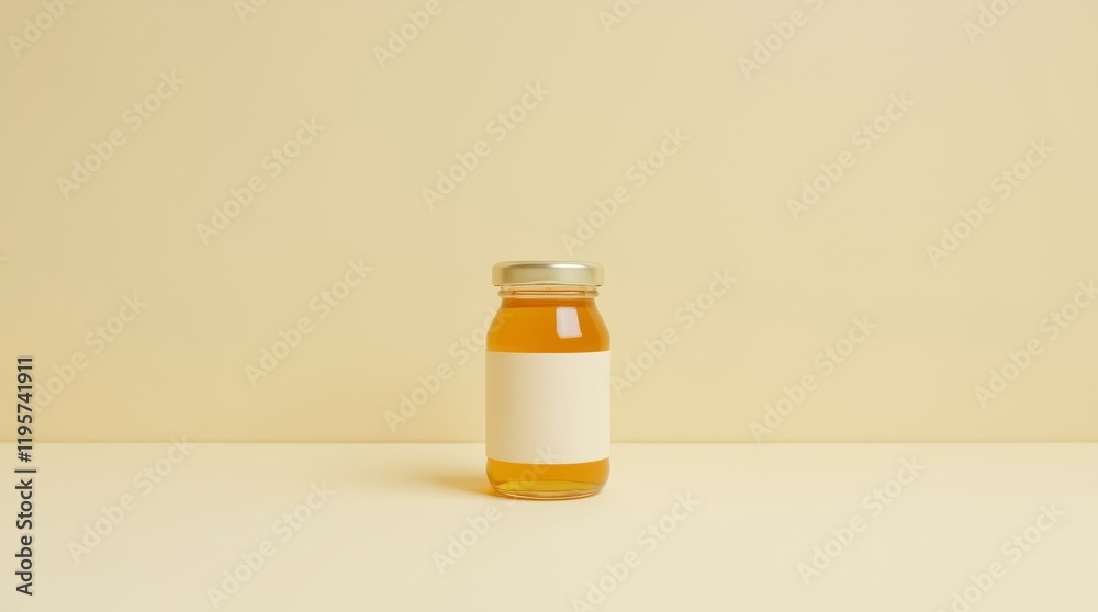 single local honey jar on a clean surface single local honey jar on a clean surface