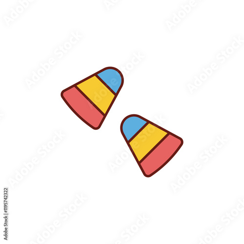 Candy corn icon design