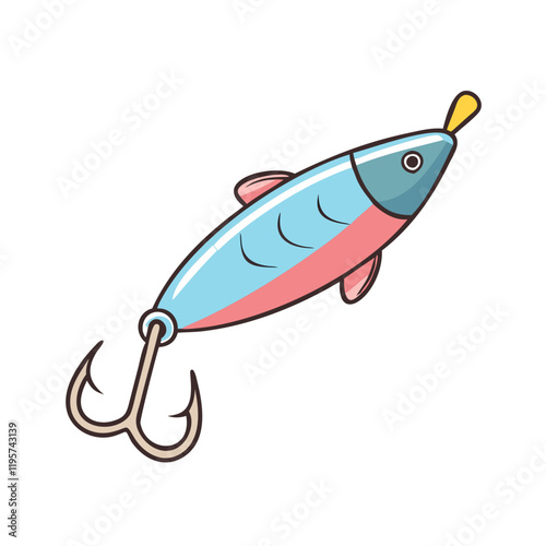 fishing bait minnow vector icon, fishing bait minnow vector illustration-simple illustration of fishing bait minnow, perfect for fishing bait minnow logos and icons and themed design 