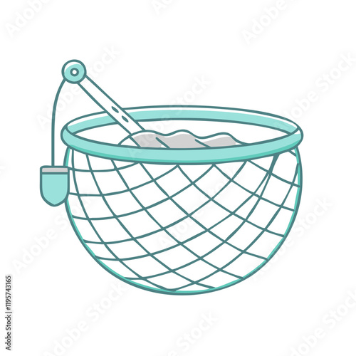 fishing creel basket vector icon, fishing creel basket vector illustration-simple illustration of fishing creel basket, perfect for fishing creel basket logos and icons and themed design 