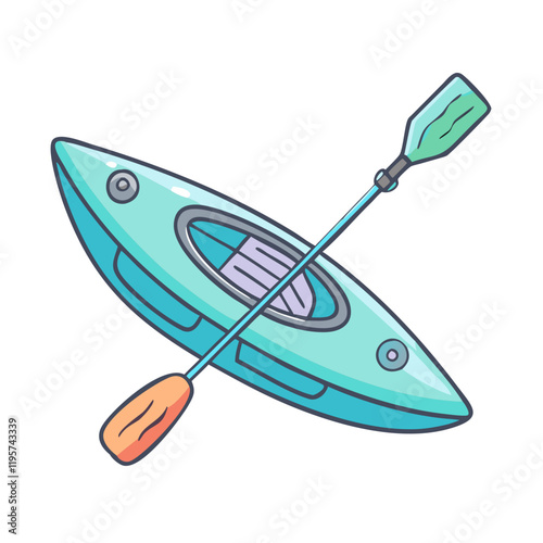 fishing kayak vector icon, fishing kayak vector illustration-simple illustration of fishing kayak, perfect for fishing kayak logos and icons and themed design 
