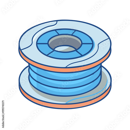 fishing line spool vector icon, fishing line spool vector illustration-simple illustration of fishing line spool, perfect for fishing line spool logos and icons and themed design 