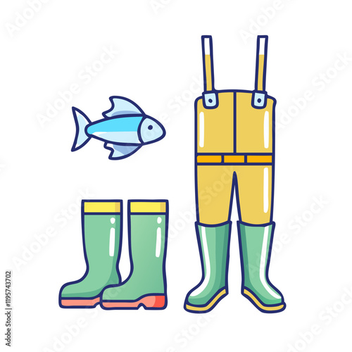 fishing waders vector icon, fishing waders vector illustration-simple illustration of fishing waders, perfect for fishing waders logos and icons and themed design 