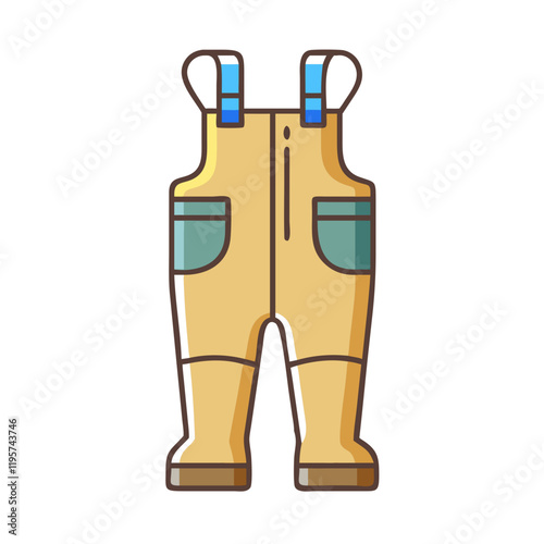 fishing waders vector icon, fishing waders vector illustration-simple illustration of fishing waders, perfect for fishing waders logos and icons and themed design 