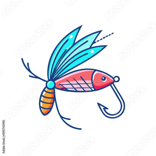 fly fishing flies vector icon, fly fishing flies vector illustration-simple illustration of fly fishing flies, perfect for fly fishing flies logos and icons and themed design 