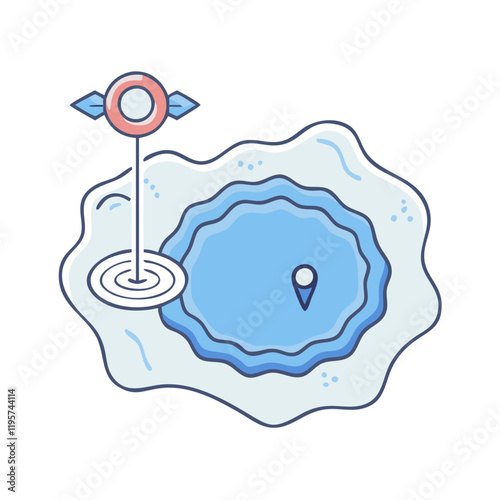 ice fishing hole vector icon, ice fishing hole vector illustration-simple illustration of ice fishing hole, perfect for ice fishing hole logos and icons and themed design 