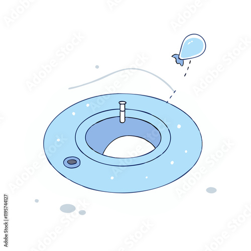 ice fishing hole vector icon, ice fishing hole vector illustration-simple illustration of ice fishing hole, perfect for ice fishing hole logos and icons and themed design 