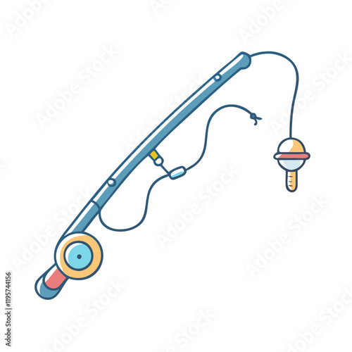ice fishing rod vector icon, ice fishing rod vector illustration-simple illustration of ice fishing rod, perfect for ice fishing rod logos and icons and themed design 