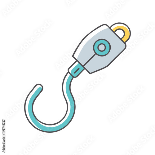 swivel hook vector icon, swivel hook vector illustration-simple illustration of swivel hook, perfect for swivel hook logos and icons and themed design 