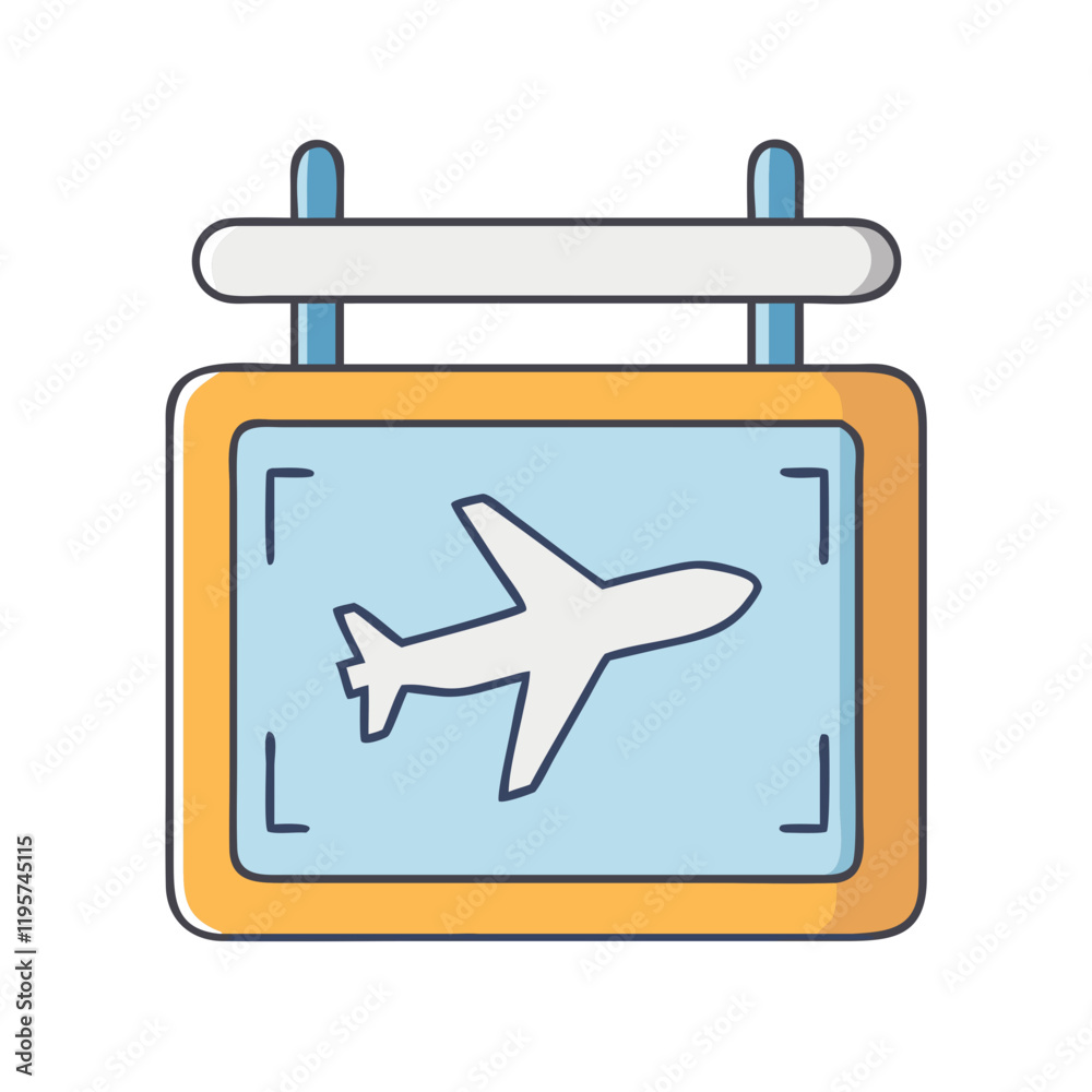 Fototapeta premium boarding gate sign vector icon, boarding gate sign vector illustration-simple illustration of boarding gate sign, perfect for boarding gate sign logos and icons and themed design 