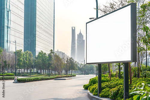 Wallpaper Mural Empty billboard in modern city Torontodigital.ca